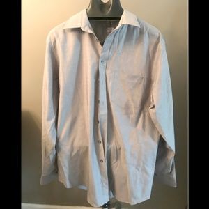 Men's Long Sleeve Shirt Button Down Large